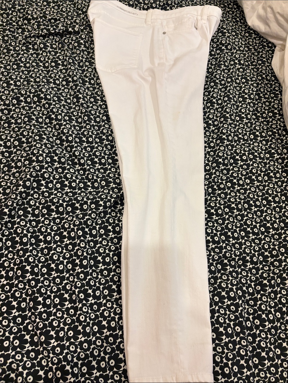 Current Elliott white denim jeans